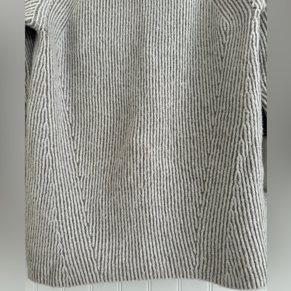 PINK ROSE Knit Ribbed Cowl Neck Turtleneck Gray Brown Size XS - Picture 2 of 7